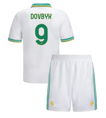 AS Roma Artem Dovbyk #9 Tercera Equipación Niños 2025-26 Manga Corta (+ Pantalones cortos)